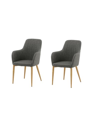 Matstol Comfort, Grå/Natur
