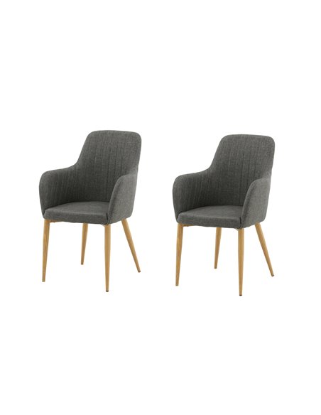 Matstol Comfort, Grå/Natur