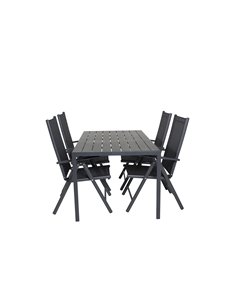 Matgrupp Break med Break matstolar, 150 × 90 cm