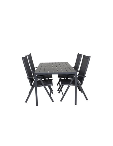 Matgrupp Break med Break matstolar, 150 × 90 cm
