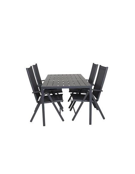 Matgrupp Break med Break matstolar, 150 × 90 cm