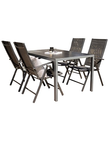 Matgrupp Break med Break matstolar, 150 × 90 cm