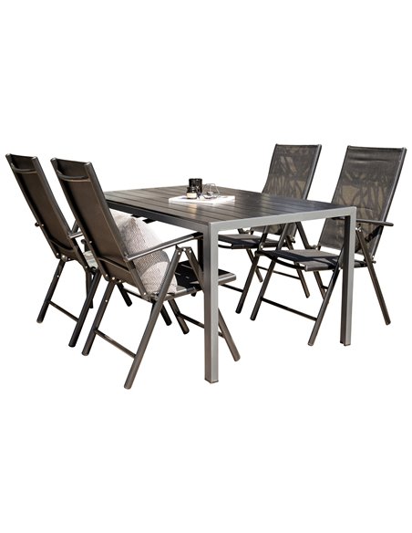 Matgrupp Break med Break matstolar, 150 × 90 cm