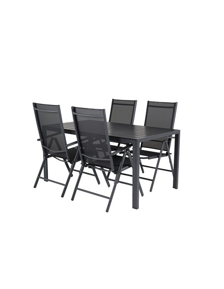 Matgrupp Break med Break matstolar, 150 × 90 cm
