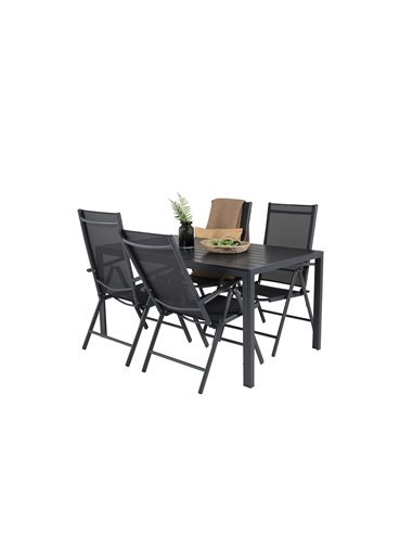Matgrupp Break med Break matstolar, 150 × 90 cm