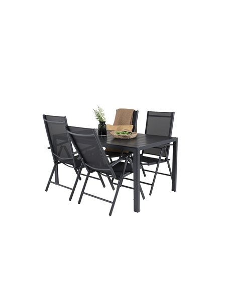 Matgrupp Break med Break matstolar, 150 × 90 cm