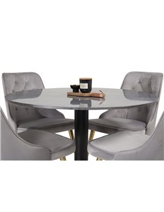 Matgrupp Estelle med Velvet Deluxe matstolar 2
