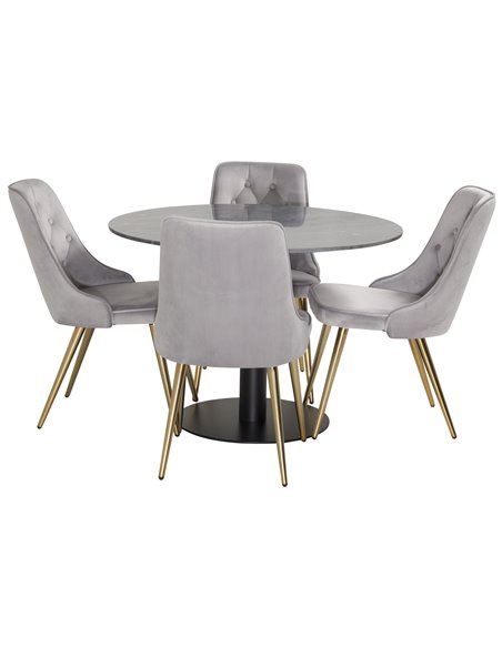 Matgrupp Estelle med Velvet Deluxe matstolar