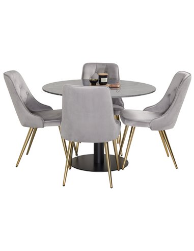 Matgrupp Estelle med Velvet Deluxe matstolar