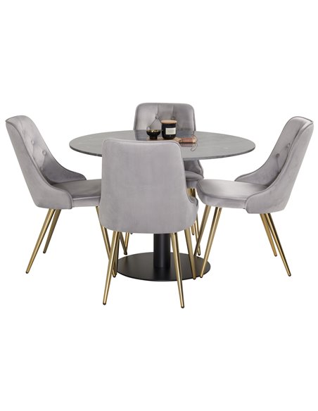 Matgrupp Estelle med Velvet Deluxe matstolar