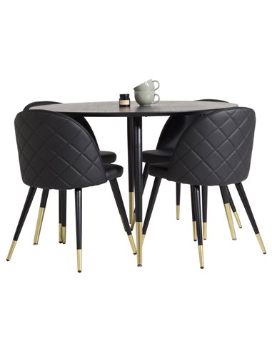 Matgrupp Dipp med Velvet matstolar