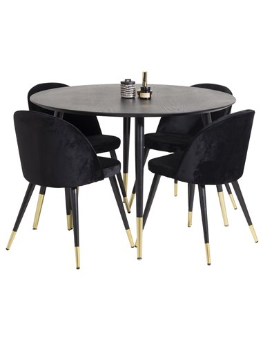 Matgrupp Dipp med Velvet matstolar