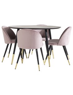 Matgrupp Dipp med Velvet matstolar