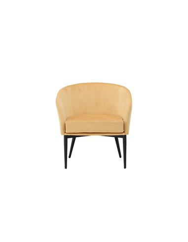 Fåtölj Fluffy, 66 × 64 cm, Gul