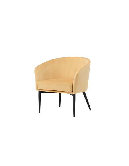 Fåtölj Fluffy, 66 × 64 cm, Gul