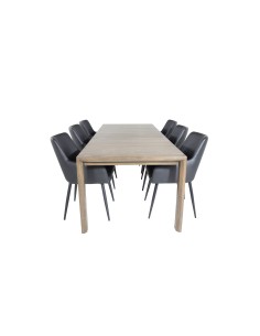 Matgrupp Slider med Comfort matstolar, 170 × 95 cm