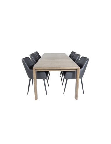 Matgrupp Slider med Comfort matstolar, 170 × 95 cm