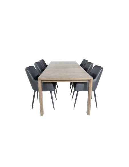 Matgrupp Slider med Comfort matstolar, 170 × 95 cm