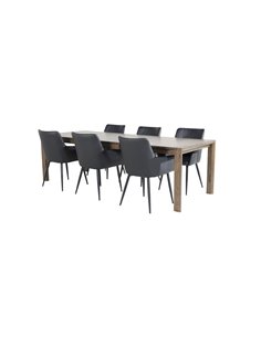 Matgrupp Slider med Comfort matstolar, 170 × 95 cm 2