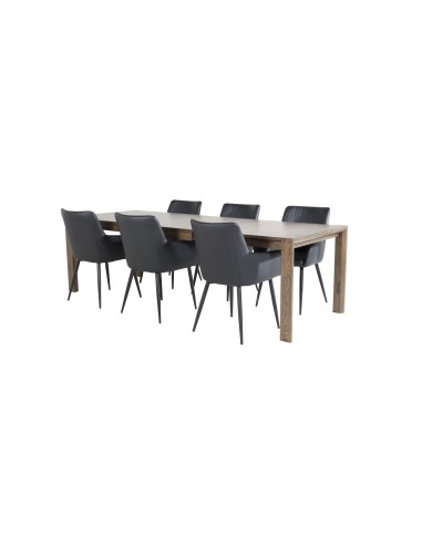 Matgrupp Slider med Comfort matstolar, 170 × 95 cm
