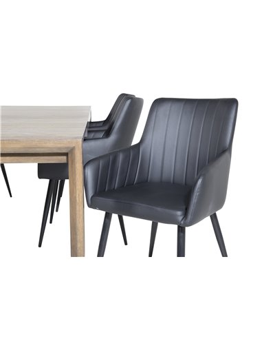 Matgrupp Slider med Comfort matstolar, 170 × 95 cm