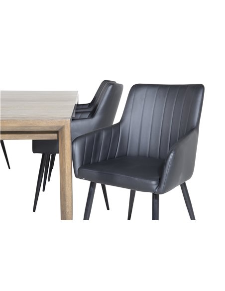 Matgrupp Slider med Comfort matstolar, 170 × 95 cm