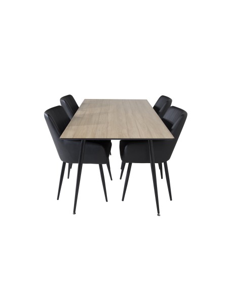 Matgrupp Silar med Comfort matstolar, 180 × 90 cm