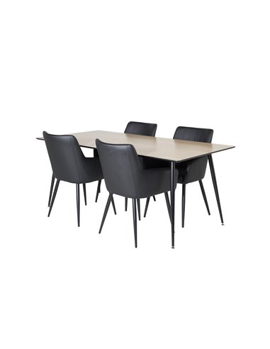 Matgrupp Silar med Comfort matstolar, 180 × 90 cm