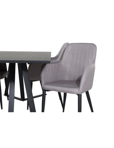 Matgrupp Marina med Comfort matstolar, 180 × 90 cm