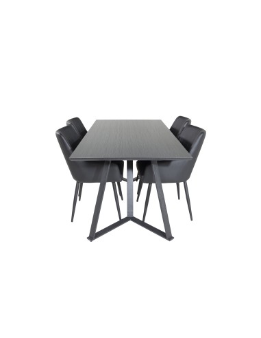 Matgrupp Marina med Comfort matstolar, 180 × 90 cm