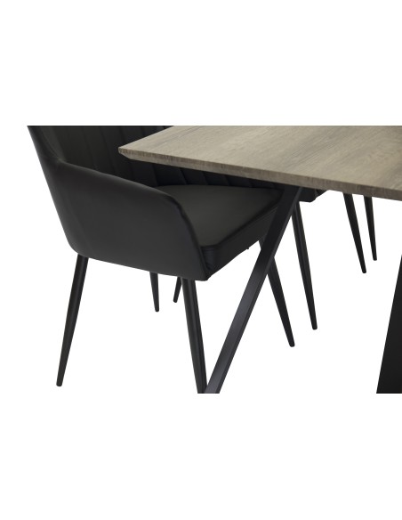 Matgrupp Marina med Comfort matstolar, 180 × 90 cm
