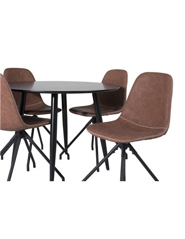Matgrupp Plaza med Polar matstolar