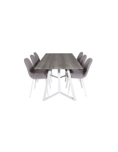 Matgrupp Marina med Polar matstolar, 180 × 90 cm