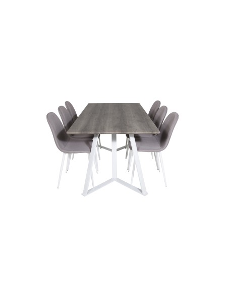 Matgrupp Marina med Polar matstolar, 180 × 90 cm