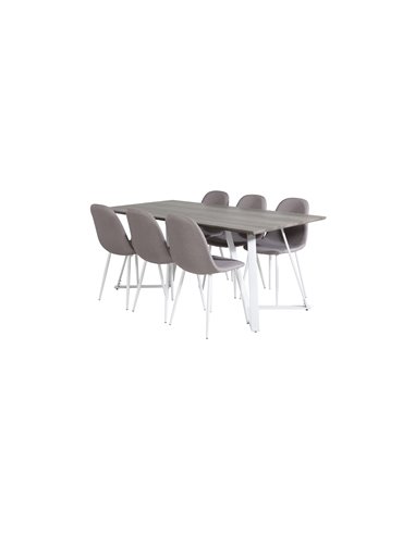 Matgrupp Marina med Polar matstolar, 180 × 90 cm