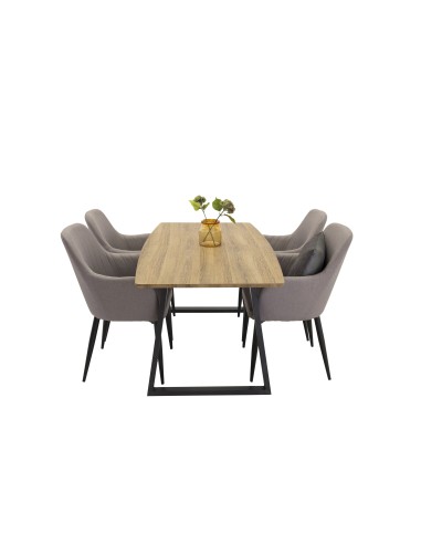 Matgrupp Inca med Comfort matstolar, 160 × 85 cm