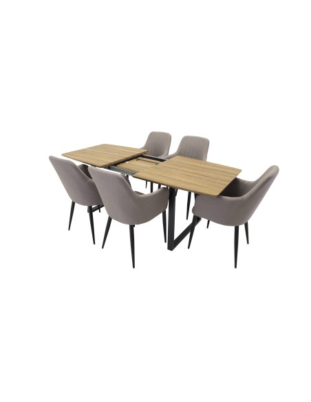 Matgrupp Inca med Comfort matstolar, 160 × 85 cm