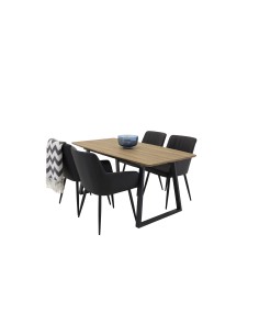 Matgrupp Inca med Comfort matstolar, 160 × 85 cm