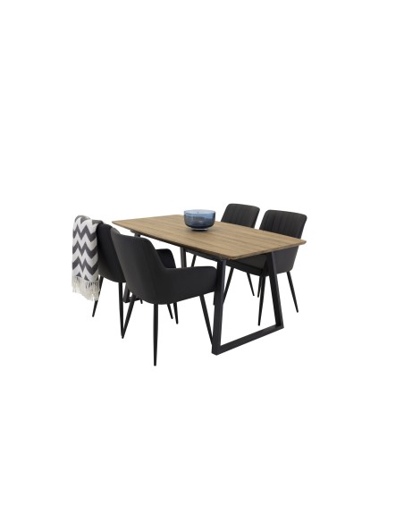 Matgrupp Inca med Comfort matstolar, 160 × 85 cm