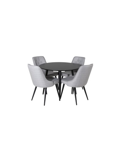 Matgrupp Plaza med Velvet Deluxe matstolar