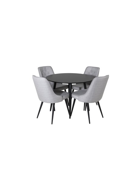 Matgrupp Plaza med Velvet Deluxe matstolar