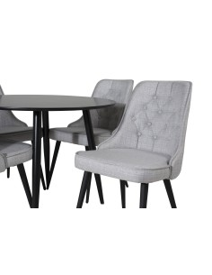 Matgrupp Plaza med Velvet Deluxe matstolar 2