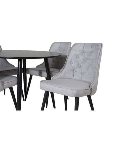 Matgrupp Plaza med Velvet Deluxe matstolar
