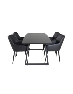 Matgrupp Inca med Comfort matstolar, 160 × 85 cm