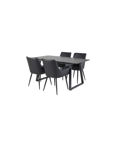 Matgrupp Inca med Comfort matstolar, 160 × 85 cm