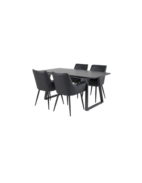Matgrupp Inca med Comfort matstolar, 160 × 85 cm