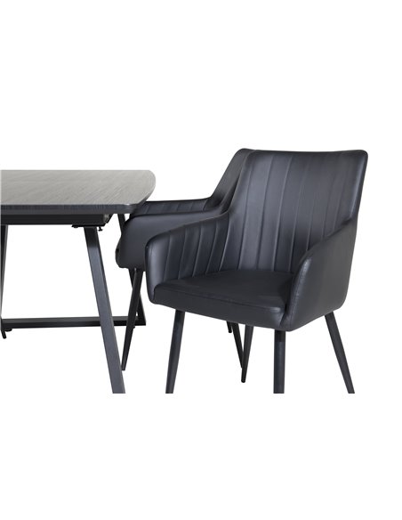 Matgrupp Inca med Comfort matstolar, 160 × 85 cm