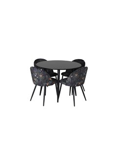 Matgrupp Plaza med Velvet matstolar
