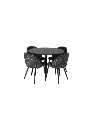 Matgrupp Plaza med Velvet matstolar