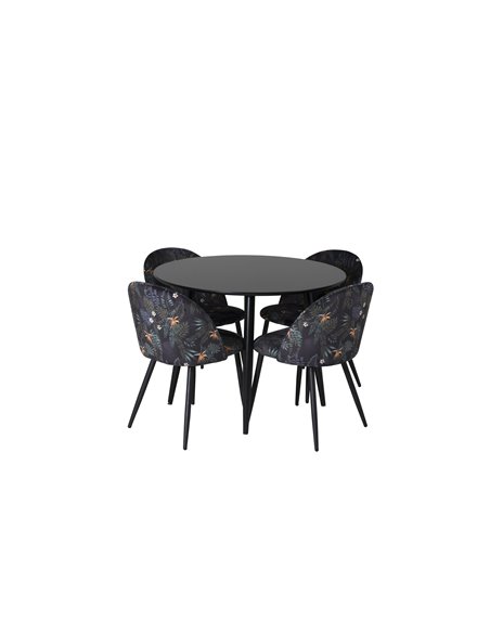 Matgrupp Plaza med Velvet matstolar